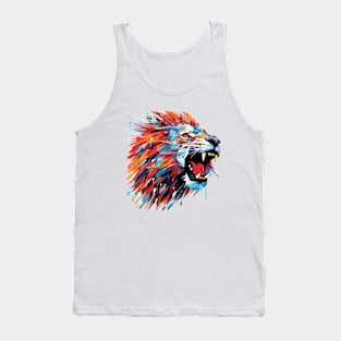 Lion Animal Freedom World Wildlife Wonder Abstract Tank Top